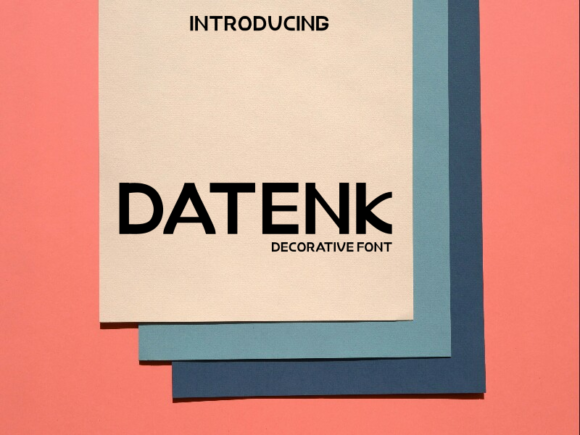 Datenk: A Bold Display Font for Modern Branding Projects
