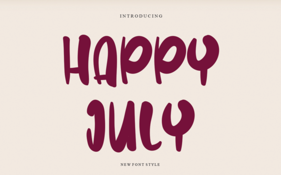 Happy July: A Whimsical Font That Transforms Everyday Branding